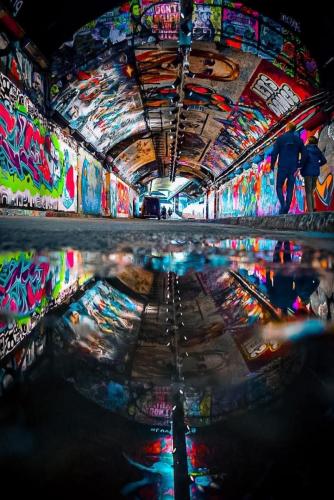 Street art dans le Tunnel Banksy de Londres