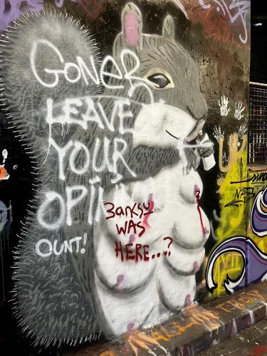 Street art dans le Tunnel Banksy de Londres
