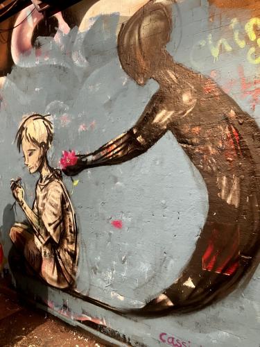 Street art dans le Tunnel Banksy de Londres